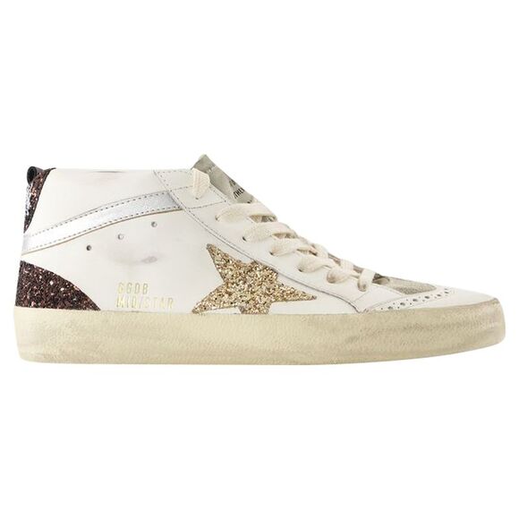 Mid Star Sneakers - Golden Goose Deluxe Brand - Leather - White - Picture 1 of 3